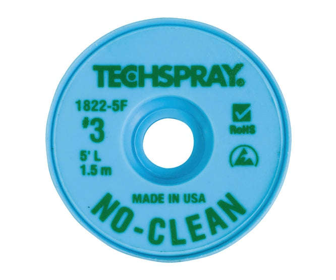 Desoldering wick / tape #3 w=1.9mm green (no-clean) 1.5m/roll 1822-5f #3