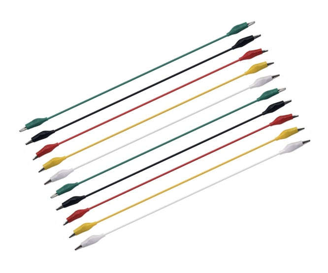 Crocodile clip leads set 10-pcs 19210015