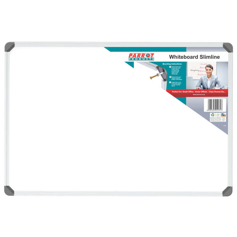 WHITEBOARD SLIMLINE NON MAGNETIC 900*600MM