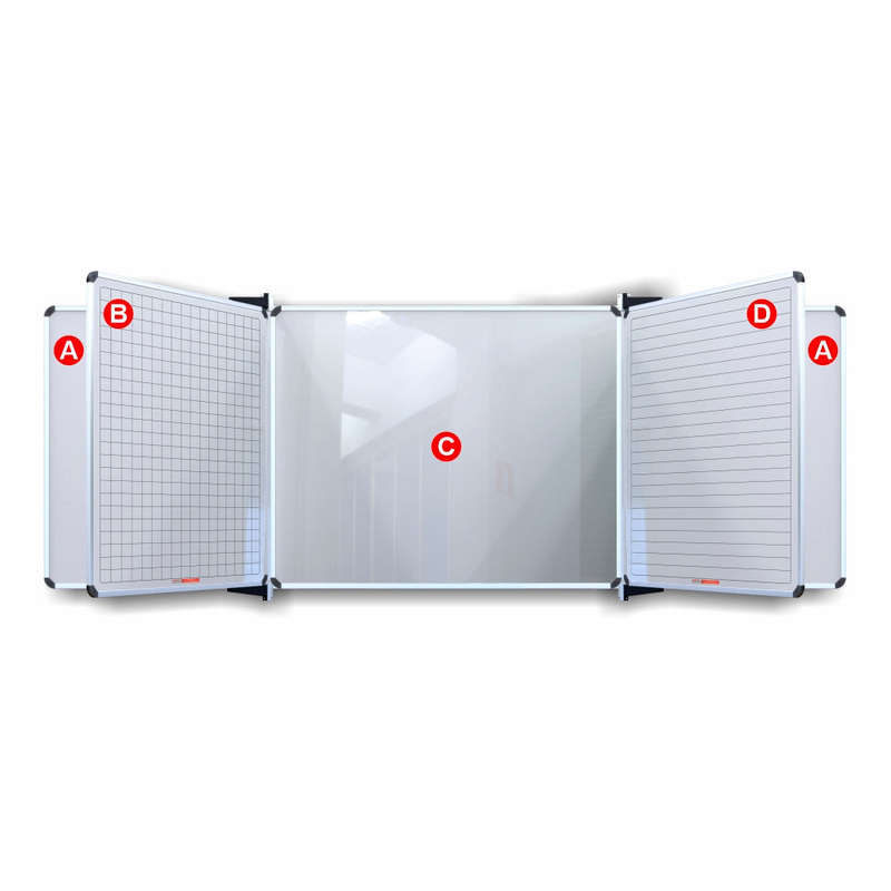 EDUCATIONAL BOARD S/LEAF 1220*910 MAG WHITE SQUARES 1 SIDE