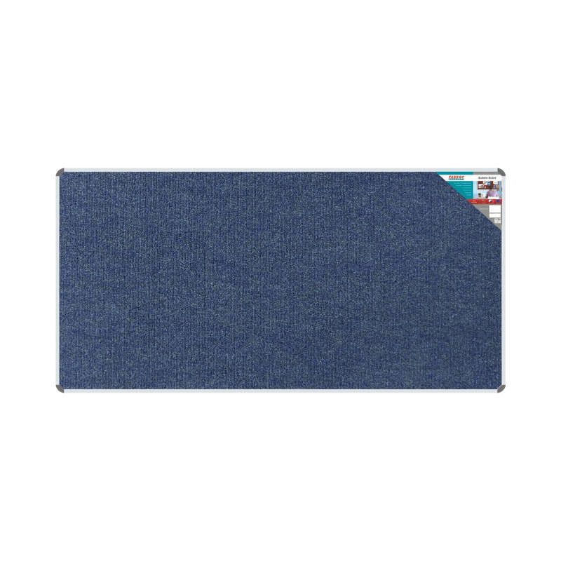 BULLETIN BOARD RIBBED ALUM FRAME 2400*1200MM DENIM