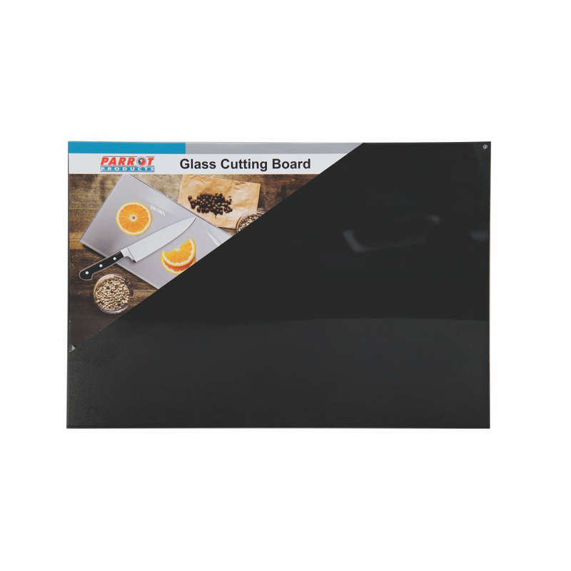CUTTING BOARD GLASS 210 X 300MM BLACK