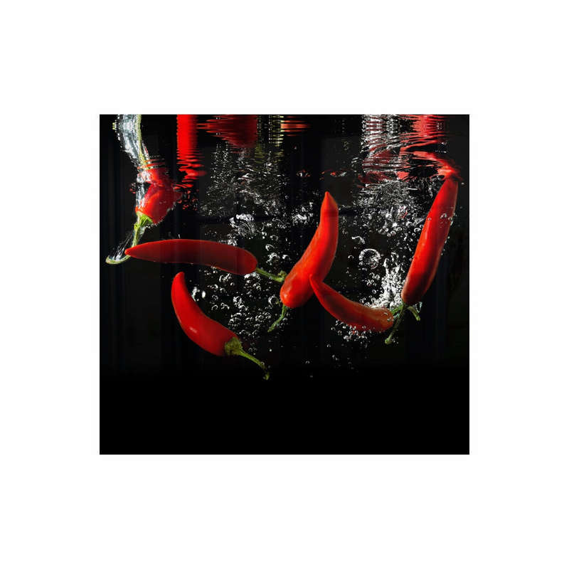 DECORATIVE GLASS WALL TILE 598MM X 650MM CHILLI