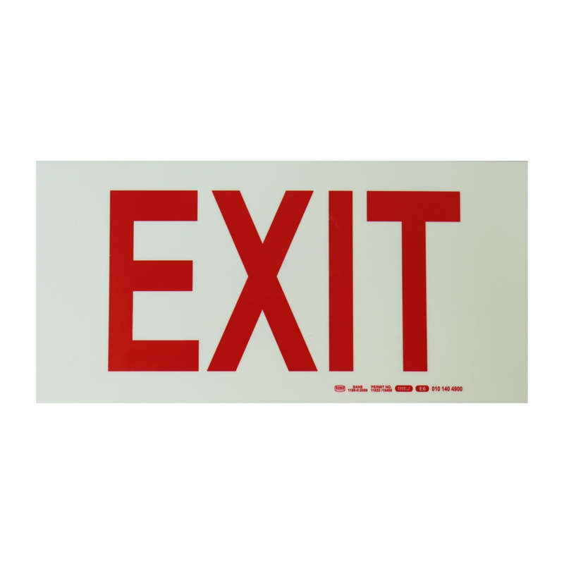 PHOTOLUMINESCENT 190MM SAFETY SIGN -E6-EXIT