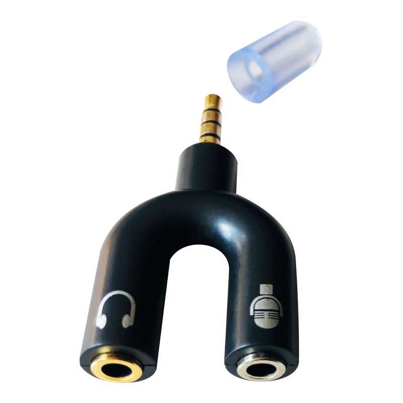 ADAPTOR - 3.5MM STEREO JACK TO 1 x HEADPHONE AND  1 x MIC
