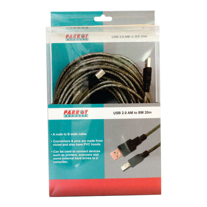 CABLE  USB2.0 AM TO BM 20M