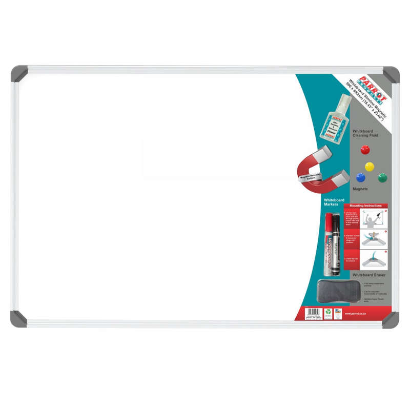 WHITEBOARD SLIMLINE MAGNETIC 900*600MM RETAIL
