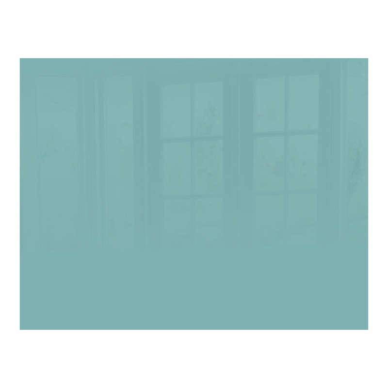 DECORATIVE GLASS WALL TILE 898MM X 700MM PASTEL TURQUOISE