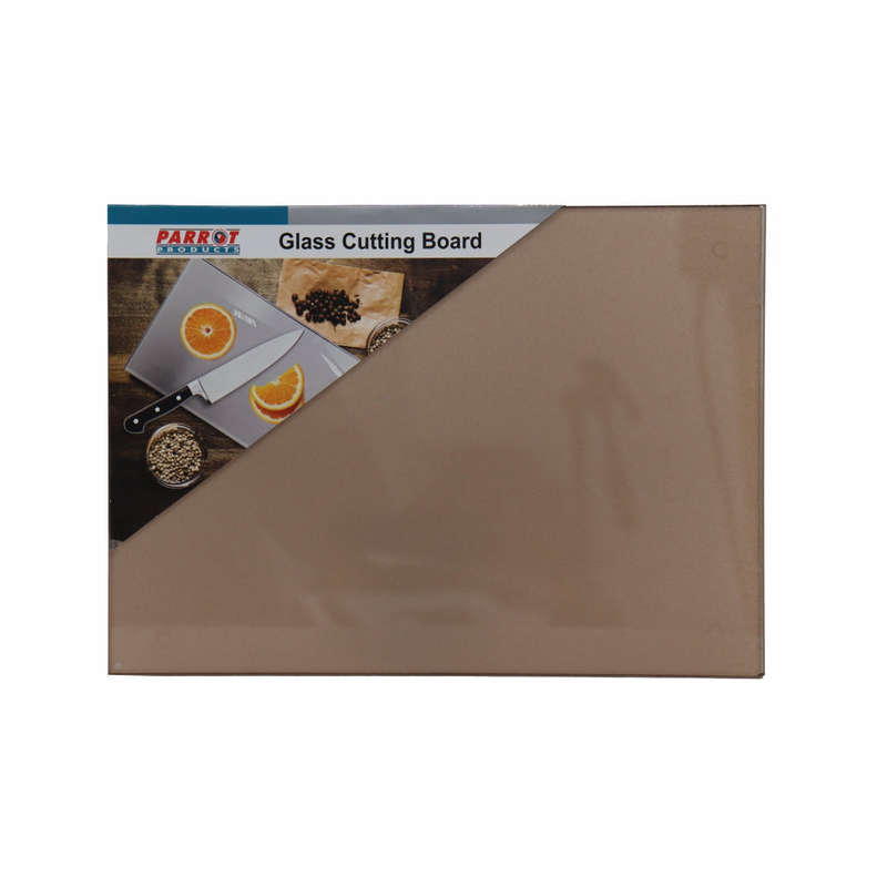 CUTTING BOARD GLASS 210 X 300MM ROSE GOLD