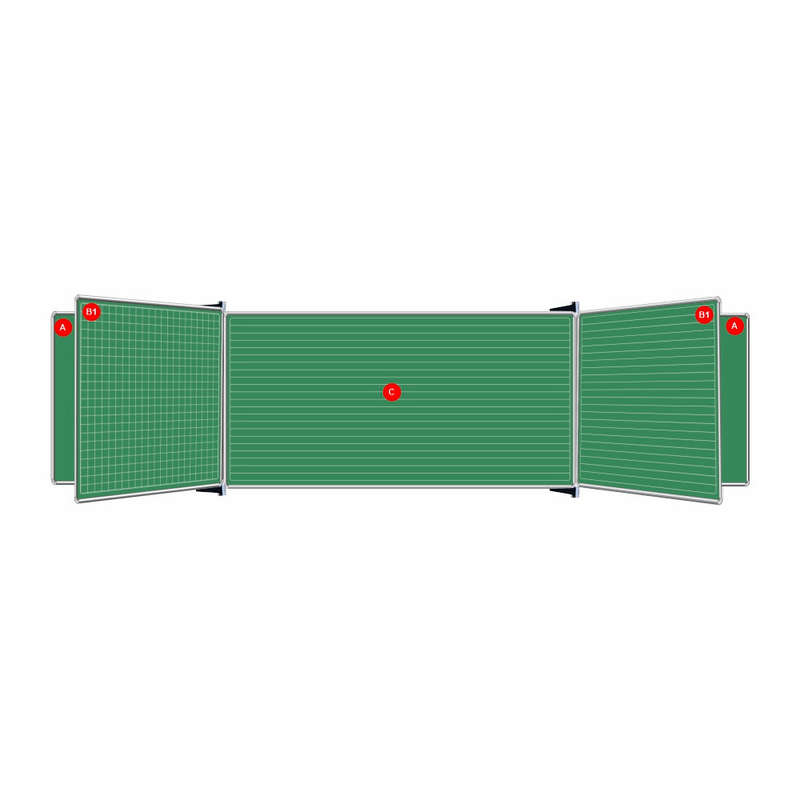 EDUCATIONAL BOARD S/LEAF 1220*910 NON-MAG CHALK LINE/SQUARES