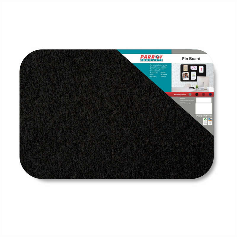 PIN BOARD ADHESIVE NO FRAME 900*600MM BLACK