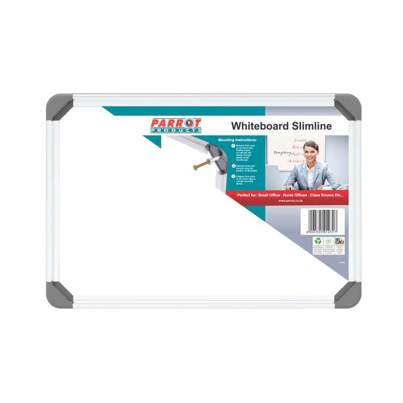 WHITEBOARD SLIMLINE NON MAGNETIC 300*450MM