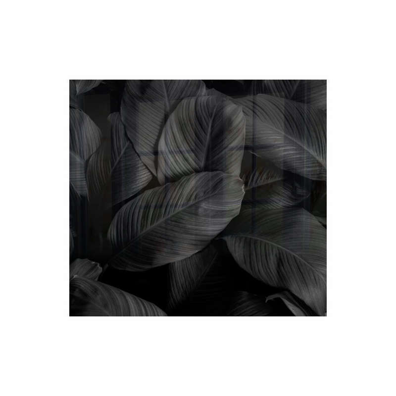 DECORATIVE GLASS WALL TILE 598MM X 650MM FEATHERS