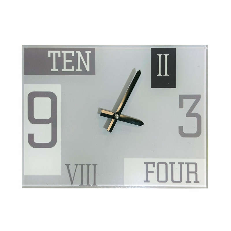 CLOCK GLASS 210 x 300MM GREY