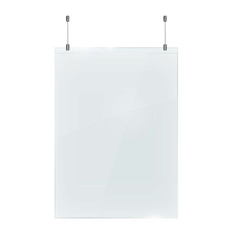 HANGING PROTECTIVE SCREEN 1220X900X2MM INCLUDING HANGING KIT