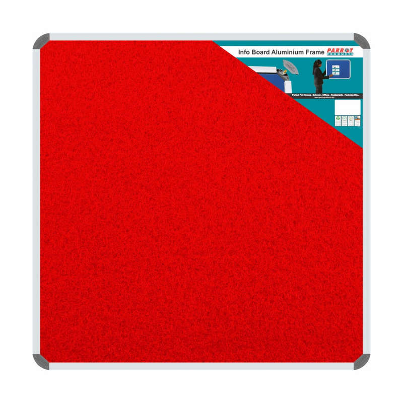 INFO BOARD ALUMINIUM FRAME 900*900MM RED