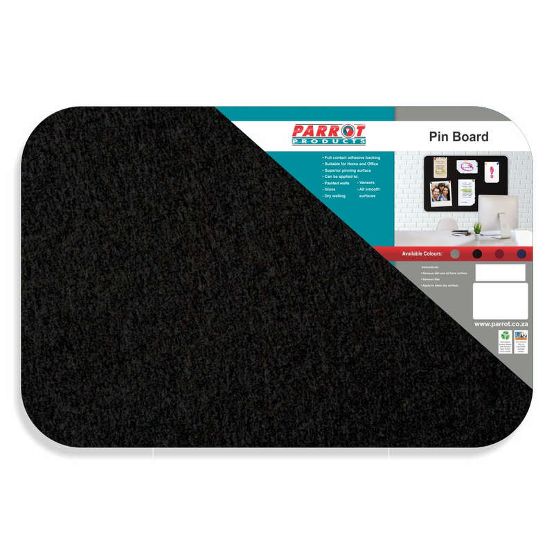 PIN BOARD ADHESIVE NO FRAME 600*450MM BLACK