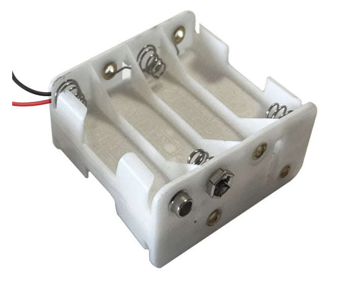 Battery holder 8xaa with leads white iiii 200874