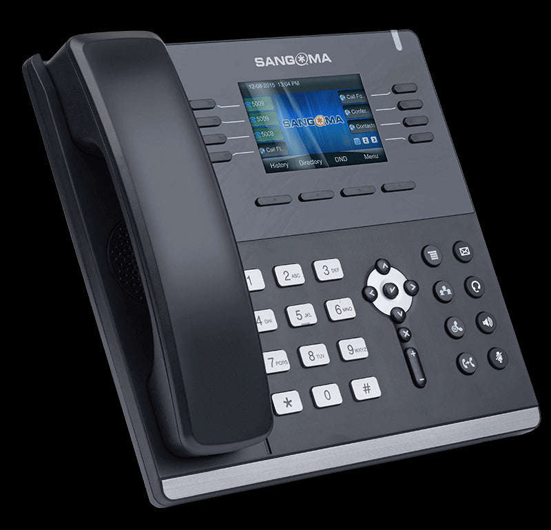 Sangoma - IP Phone S505 Mid Level Phone, 3.5 Inch Color screen, 35 Programable softkeys, 4 x VoIP ac