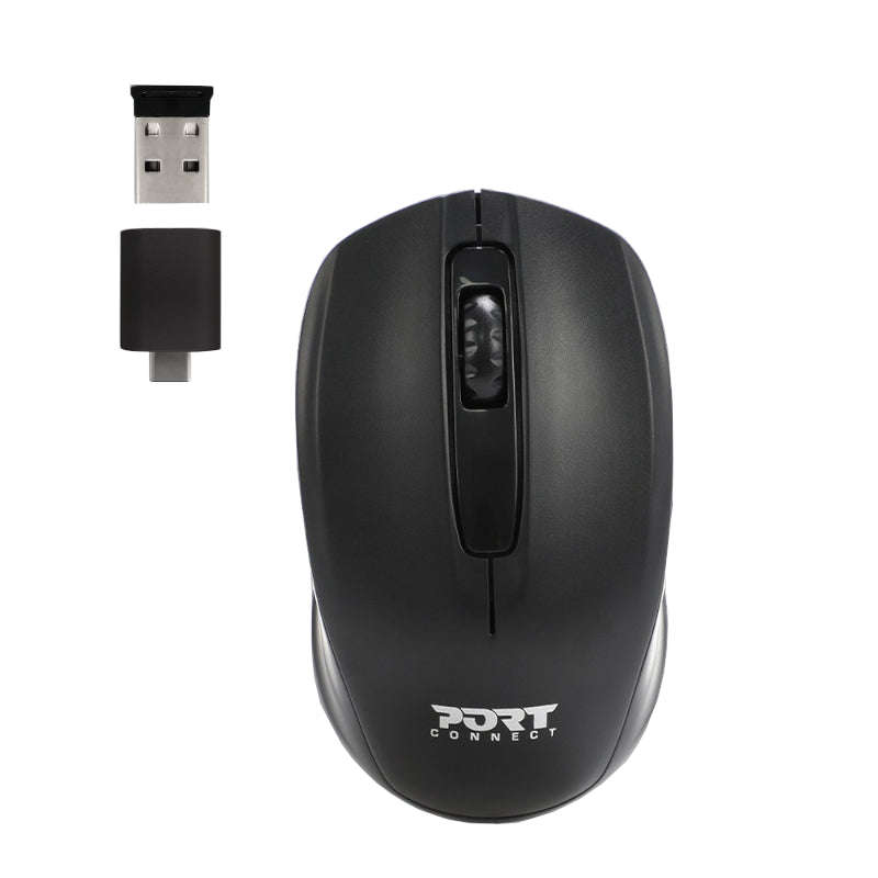 Port Premium Pack 14/15.6" Toploader Bag with Wireless Mouse Bundle