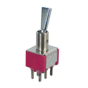Mini toggle switch dpdt on-mom pcb 7208p3ycq