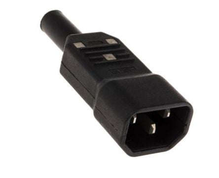 C14 iec plug IN-LINE w/sleeve 15A 250V c14 plug