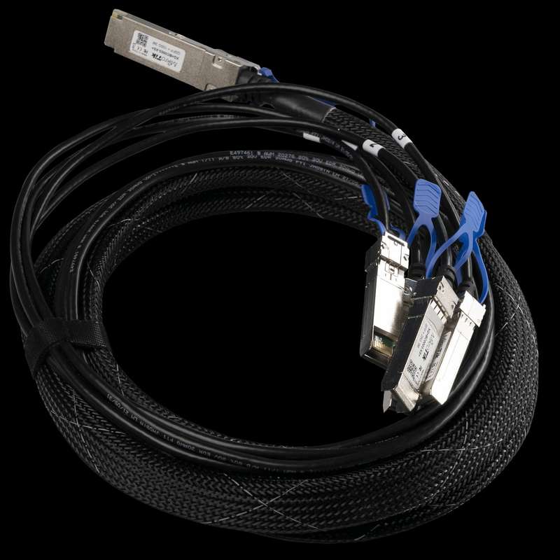 MikroTik QSFP28 to 4xSFP28 break-out cable (100G to 4x25G), 3m