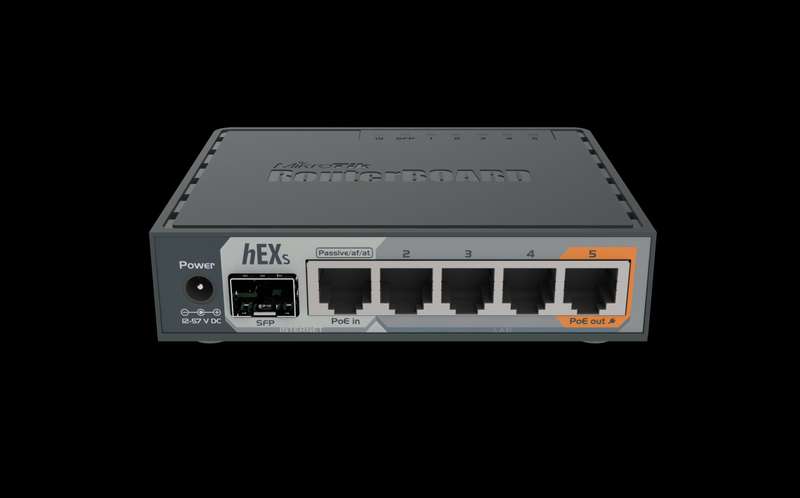 MikroTik hEX S - Desktop Router with 1 SFP, 5 Gb and 1 USB port