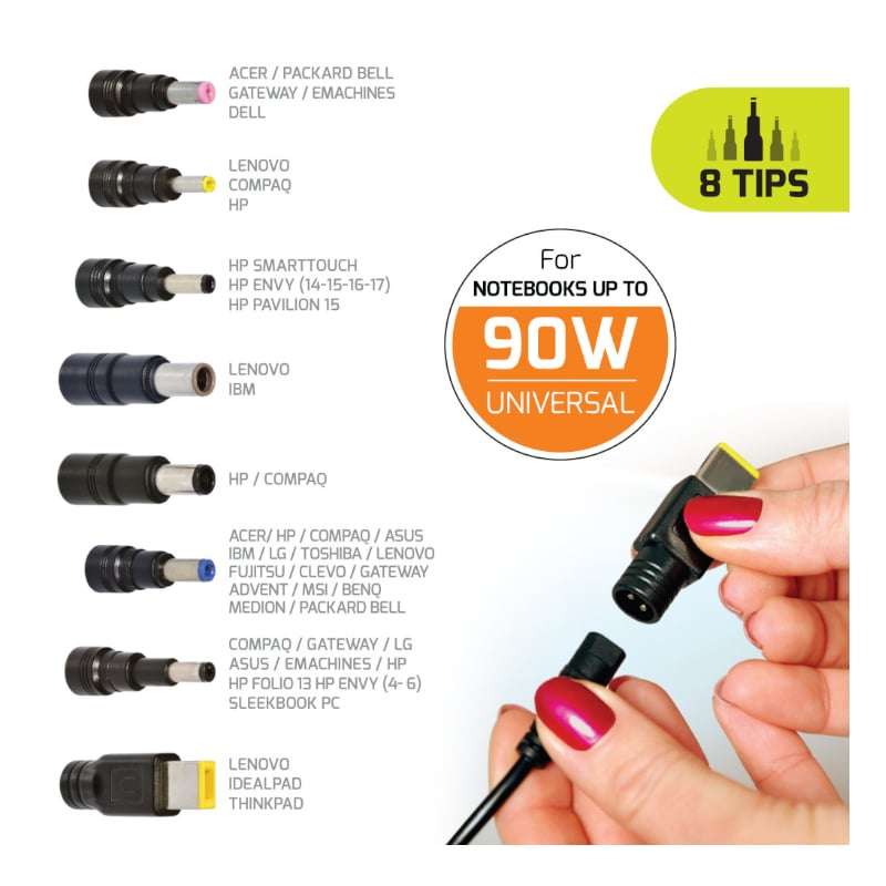 Port 90W Universal AC Adapter