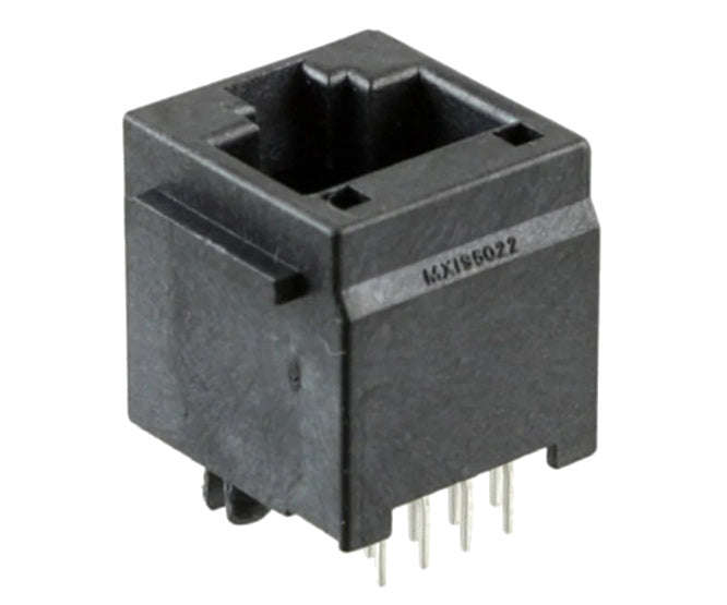 Rj45 socket connector cat3 1p1c gold over nickel pcb 95522-2887