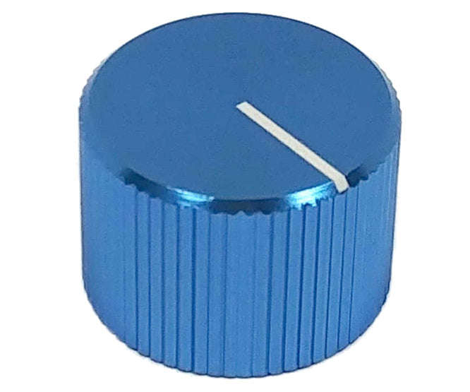 Metal knob od=15mm h=12.5 for 6.35mm dia shaft blue a-1512-blue