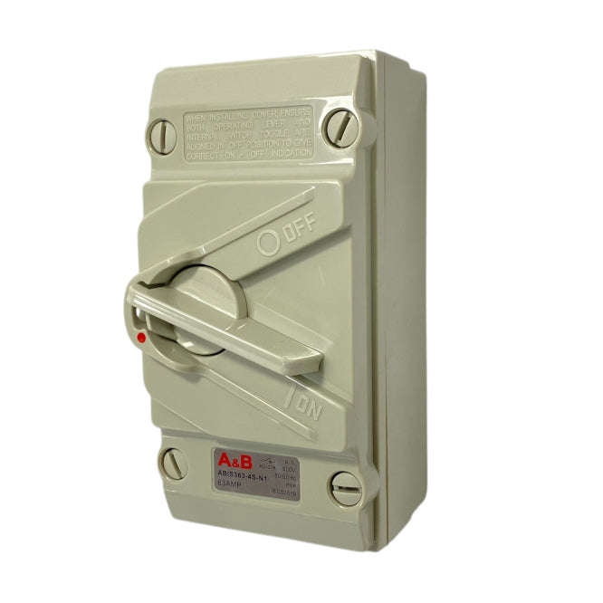 Load break switch 63a 3p 440vac ip66 encl.lockable isolator abis363