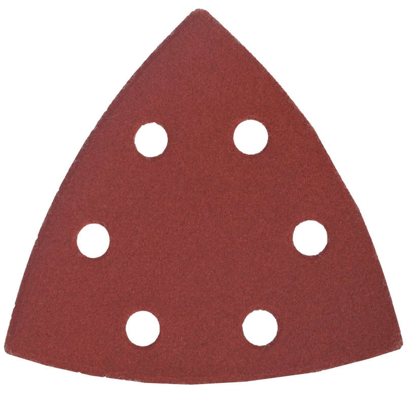 Sanding triangle sheet 240grit 94x94x94mm 5/pack w/holes hook & loop