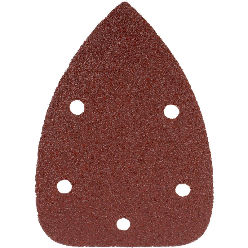 Sanding triangle 60 grit 140 x 140 x 98mm 5/pack w/h hook and loop