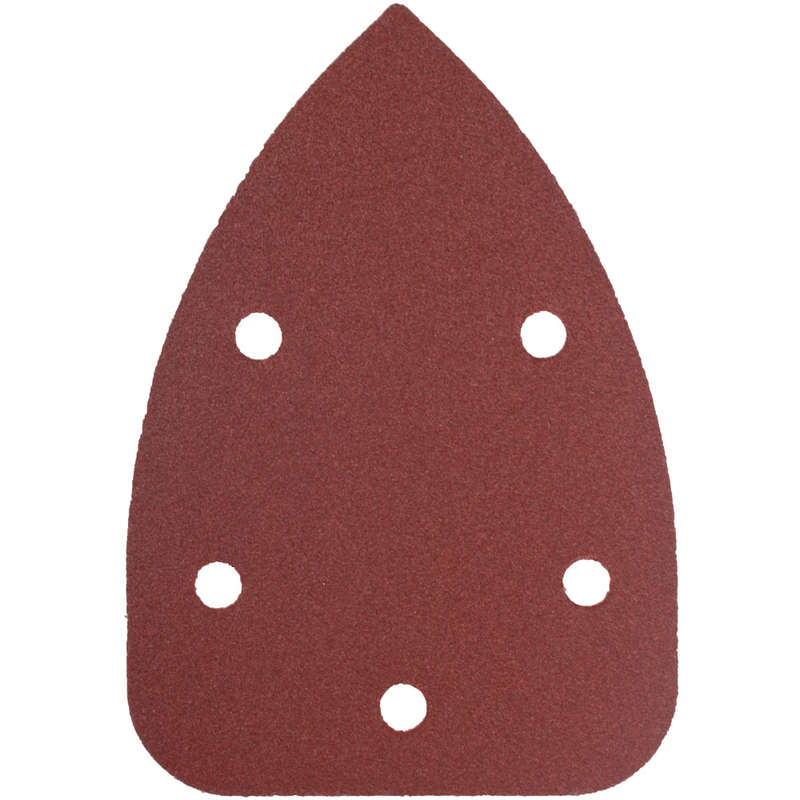 Sanding triangle 120 grit 140 x 140 x 98mm 5/pack w/h hook and loop