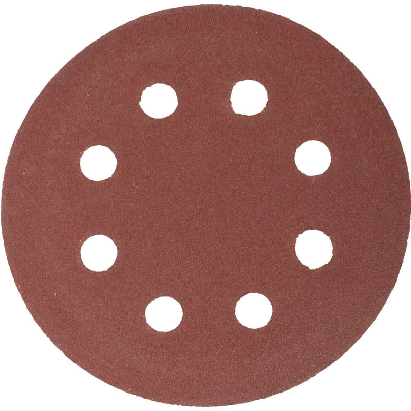 Sanding disc 125mm 40 grit with holes 10/pk hook and loop