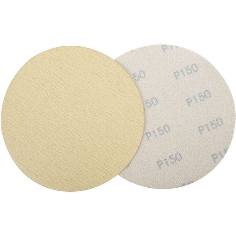 Gold disc (50 pieces) 150 grit 150mm without hole hook and loop