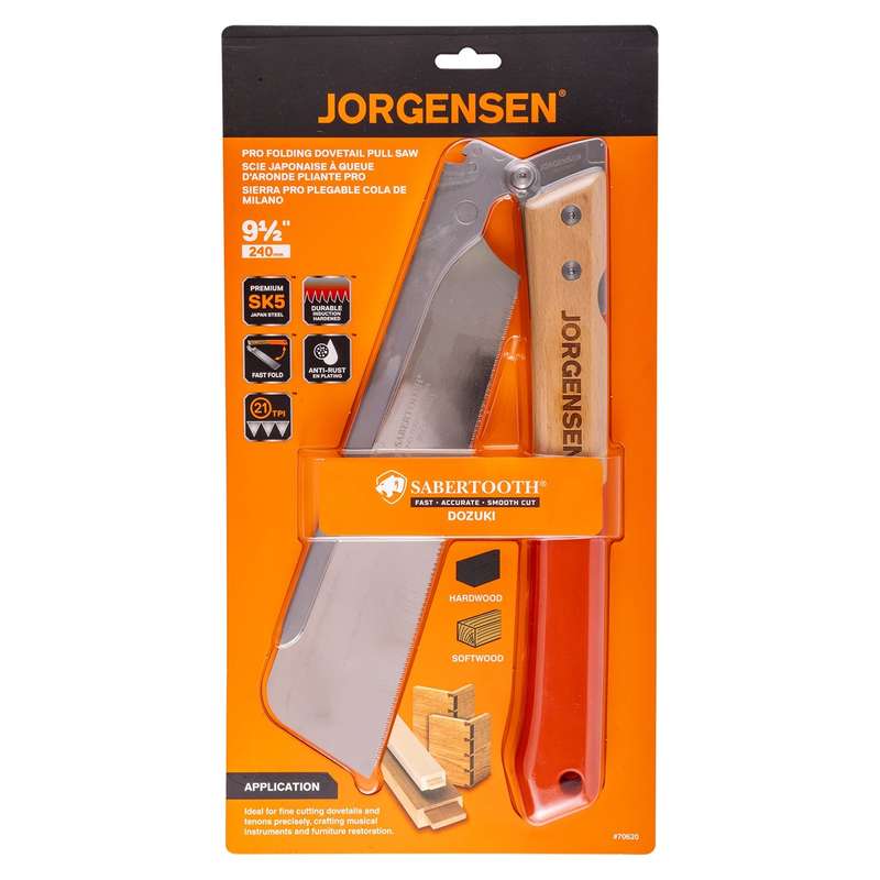 Jorgensen 240mm folding dovetail pull saw
