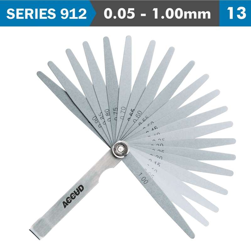 Feeler gauge 100mm 0.05 - 1.00mm 13 leaves din2275