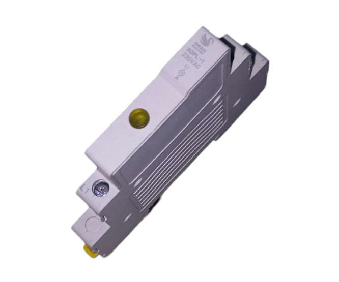 DIN rail mount pilot light yellow p=9mm 230V ADPL-1-230-YELLOW