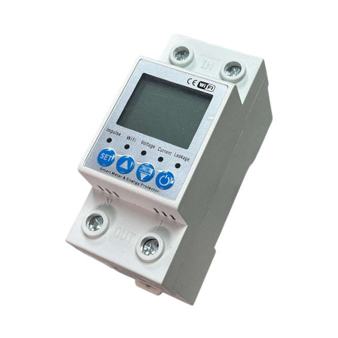 Adjustable voltage, curent & earth leakage device with kwh timer wifi ADSM-63W