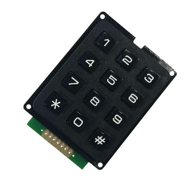 Keypad 4x3 0-9, *,# solder ak-304-n-bbw
