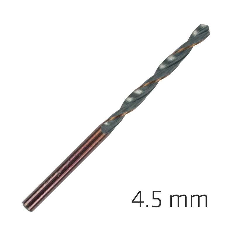 Hss sprint master 4.5mm 10-pack hang tag din 338 alpen drill bits