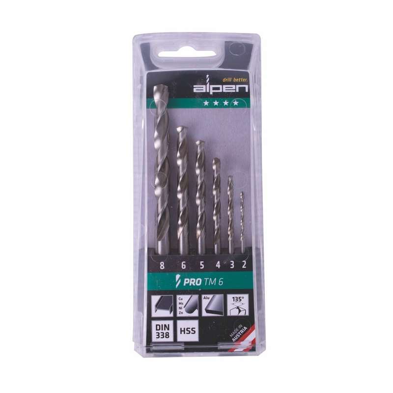 Hss sprint drill bit set 6 piece 2 - 8mm
