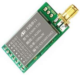 Full duplex 2.4ghz wireless module serial 2.1 km as69-t20