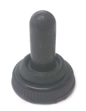 Rubber boot m12x1.0mm thread silver & black b059-1.0