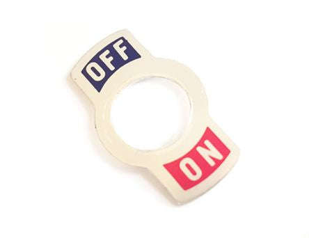 M12 aluminium legend plate off-on for b060 b060xx-l