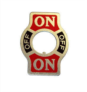 M12 aluminium legend plate on-off-on 190710