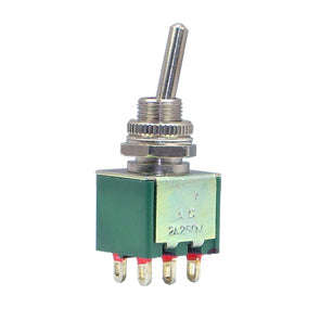 Mini toggle switch dpdt p/m on-on sol switch10