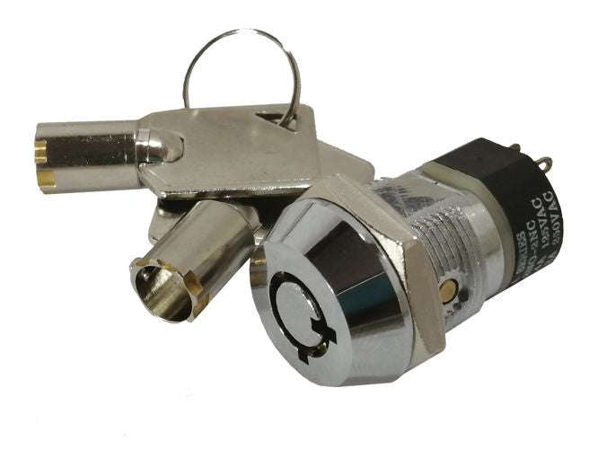 Key switch kp2 m19 dpst round key=3026 b0901 key=3026
